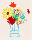 Tom Wesselmann, Study for Wildflower Bouquet, 1990, Acrylic over pencil on board