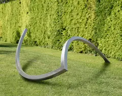 Alf Lechner, Kreisauflösung, 1991, stainless steel, massive, forged, sanded