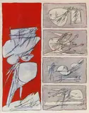 Achille Perilli, Handicap, 1963, Mixed media on canvas