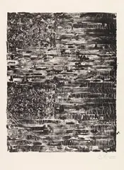 Two Flags (Black) by Jasper Johns, 1970-1972, Lithograph, sold Jul 2020