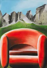 Andreas Schulze, Sessel im Gebirge, 2001, Acrylic on firm wove paper