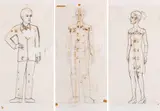 Stephan Balkenhol, Denkmal Jean Moulin (3-teilig), 2014, Mixed media. Carpenter's pencil, felt tip pen, ...