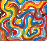 Curvy Brushstrokes by Sol LeWitt, 1996, Gouache, sold Jul 2020