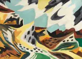 Balkanlandschaft by Ernst Wilhelm Nay, 1939, Oil on canvas, sold Dec 2019