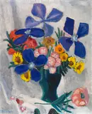 Gabriele Münter, Clematis, 1947, Oil on cardboard