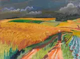 Carl Lohse, Vor dem Schnitt (Landschaft mit Getreide- und Kohlfeldern)