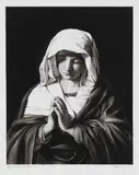 Robert Longo, Die Jungfrau Maria im Gebet, 2009, Charcoal drawing