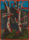 Markus Lüpertz, Serie über Courbet, 1984, Oil on cardboard