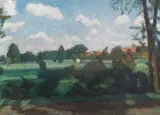 Otto Modersohn, Sommerliche Wiesen bei Fischerhude (recto: Herbsttag an der Wümme)