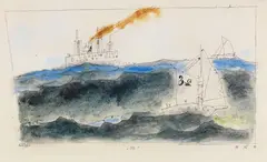 32 by Lyonel Feininger, 1926, Watercolor and India ink drawing, sold Dec 2019