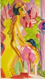 Ernst Ludwig Kirchner, Zwei weibliche Akte, 1926-1928, Gouache over pencil
