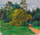 Gabriele Münter, Parkweg, Um 1906, Oil on canvas, laid on canvas