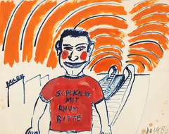 Peter Doig, Schokolade mit Rhum bitte, 1986, Gouache