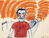 Peter Doig, Schokolade mit Rhum bitte, 1986, Gouache