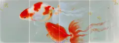 Itoshiki-Sui (Schönes Wasser) (4teilig) by Riusuke Fukahori, 2008, Acrylic on paper on panel, sold Dec 2019