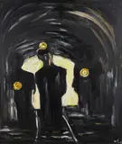 Werner Büttner, In der Grube, 1982, Oil on canvas