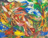 Ernst Wilhelm Nay, Frau in Landschaft