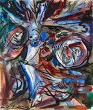 André Masson, Figures triomphales, 1967, Oil on canvas