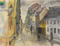 Otto Nagel, Petristrasse im Regen, 1940, Oil on canvas
