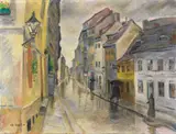 Otto Nagel, Petristrasse im Regen, 1940, Oil on canvas
