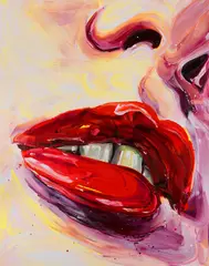 Cornelius Völker, Lippen, 2005, Acrylic on canvas