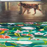 Karin Kneffel, Hund über Teppich