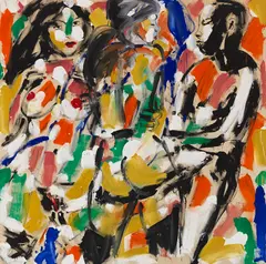 Luciano Castelli, Trois Cher, 1994, Synthetic resin on canvas
