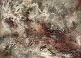 wösteltarr by Bernard Schultze, 1957/58, Mixed media. Oil on panel, plastic insertions, sold Dec 2019