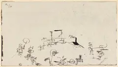 Belebter Strand by Paul Klee, 1926, Ink, sold Dec 2019