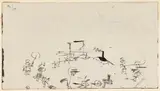 Paul Klee, Belebter Strand, 1926, Ink