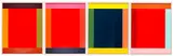 Anima Mundi 67-4 (4-teilig) by Imi Knoebel, 2012/2016, Acrylic on collaged plastic foil, sold Dec 2019