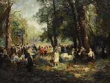 Otto Eduard Pippel, Im Biergarten