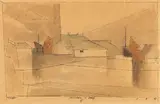 Lyonel Feininger, Bauernhaus in Deep III, 1925, Watercolor and ink