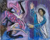 Otto Dix, Austreibung des Teufels, 1946, Pastel