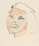 Marokkanerin by Ernst Ludwig Kirchner, 1909, Pencil and red chalk, sold Dec 2019