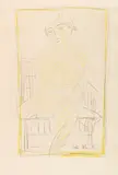 Otto Mueller, Auf dem Stuhl sitzender Mädchenakt, Um 1929, Colored chalk and pencil