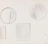 Roy Lichtenstein, Sketches for Mirror Paintings, 1970, Pencil drawing