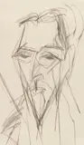 Bildnis Botho Graef by Ernst Ludwig Kirchner, 1915, Chalk drawing, sold Dec 2019