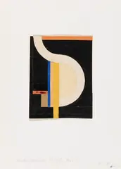 Walter Dexel, Entwurf zu Fast ein S, 1925, Collage