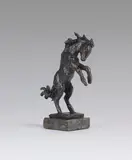 Steigendes Pony (Pony auf der Hinterhand) by Renée Sintenis, 1938, Bronze with dark brown patina. On marble base, sold Dec 2019