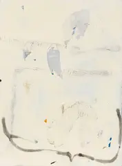 David Ostrowski, F (Gee Vaucher), 2012, Mixed media. Oill, lacquer and paper collage on...