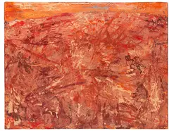 Jean Dubuffet, L'Esplanade rose, 1953, Oil on canvas