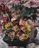 Lovis Corinth, Blumen im Bronzekübel, 1923, Oil on panel, cradled