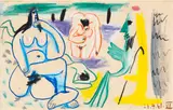 Pablo Picasso, Les Déjeuners, 1961, Color Chalk drawing