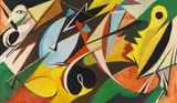 Persisches Gedicht by Ernst Wilhelm Nay, 1949, Oil on canvas, sold Dec 2019