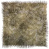 Günther Uecker, Bewegtes Feld, 1983, Nails and white paint on canvas, on panel