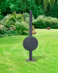 William Turnbull, Figure, 1992, Bronze with green-black patina