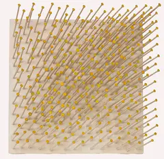Struktur by Günther Uecker, 1964, Nails on canvas, on panel, sold Dec 2019