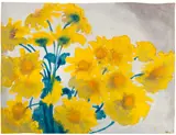 Gelbe Blüten (Rudbeckia) by Emil Nolde, 1930/1935, Watercolor, sold Dec 2019