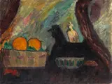 Stillleben mit zwei Apfelsinen by Gabriele Münter, 1912, Oil on canvas, sold Dec 2019
